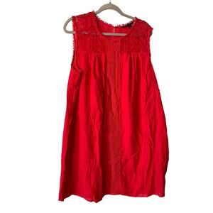 ZAC & RACHEL WOMEN'S SLEEVELESS RED/ORANGE DRESS SIZE 1X EUC